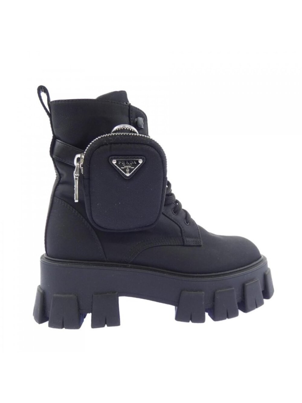 Prada Monolith Triangle Logo Boots